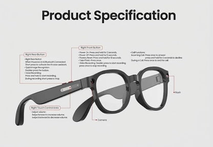 AIMB-S1 M02 Smart Bluetooth Camera Glasses